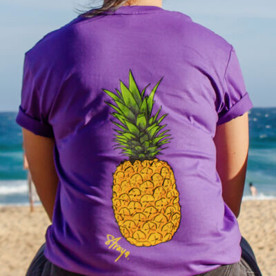 Big Pineapple on Purple Thumbnail